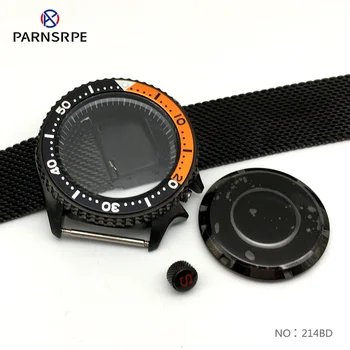 42MM ceas barbati carcasa din otel PVD negru caz, se POTRIVESC Seiko NH35/36/4R36A mișcare cazul accesorii ceas din oțel inoxidabil caz SK007 Imagine 2