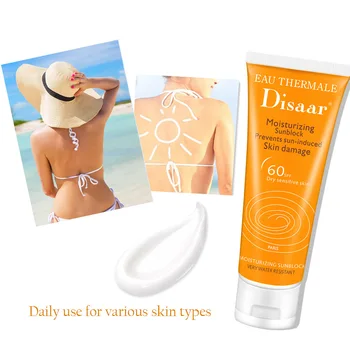 Disaar 80ml de protecție Solară SPF60/90 Protector Facial Crema de Izolare Lotiune de Soare Bloc Racoritoare Hidratanta Crema de Albire Imagine 2