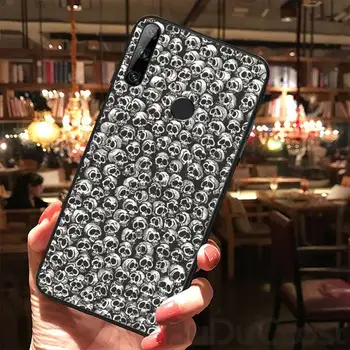 Gothic Moda Craniu de Telefon DIY Caz Acoperire Shell Pentru Huawei Y5 Y6 Y7 Y9 Prim-Pro II 2019 2018 Onoarea 8 8X 9 Lite View9 Imagine 2