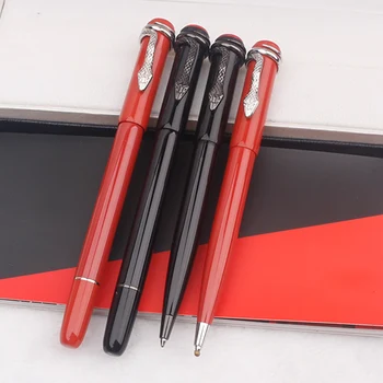 MB Patrimoniului Roșu și Negru Rollerball Pen Lux Metal Pix Stilou cu Sarpe Clip Cadou de Afaceri Imagine 2