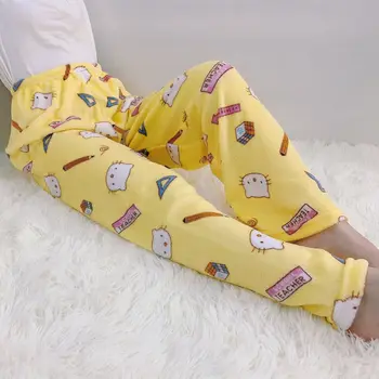 Sanrio Hello Kitty Toamna/Iarna Pijamale Doamnelor Flanel Acasa Pantaloni Termice Pantaloni Termice Coral Catifea Liber Casual Pantaloni Acasă Imagine 2