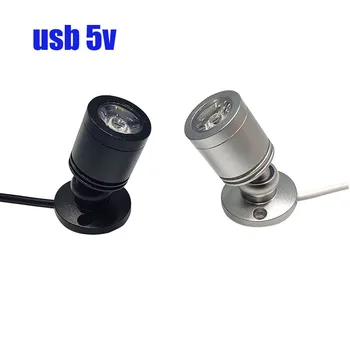 USB 5V LED lumina Reflectoarelor Prezenta Jewerly Lumina de Afișare montat pe o Suprafață Interioară de Vin Mobilier Bec, Lampa de Masa Imagine 2
