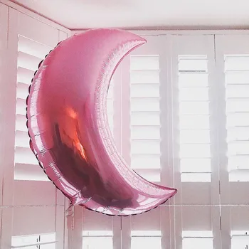 1buc 36 inch pe Mare Luna Baloane Crescent Aluminiu Luna Balon de Folie Festivalul de Decoratiuni de Nunta Petrecere de Aniversare Fericită Consumabile Imagine 2