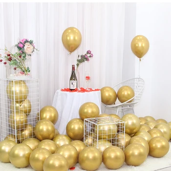 25pcs Metalica Rose Gold Silver Baloane Adult Fericit Ziua de nastere Partid Decor Copii Ballon Nunta, Baloane Latex, Baloane Chrome Imagine 2