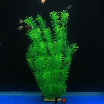 50cm Artificiale acvariu Plante Rare Acvariu Fals de Bambus, Frunze de Iarbă de Apă din Plastic Mov Verde Iarbă de Apă de Amenajare a teritoriului Decor Imagine 2