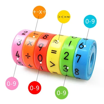 6 Buc Jucarii Montessori Math Magnetic Bloc De Învățare Timpurie Jucarii Educative Pentru Copii De Afaceri Numerele Asamblarea Puzzle-Uri Jocuri Imagine 2