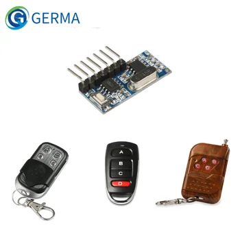 GERMA 433mhz RF Transmițător 4 Buton de Control de la Distanță + Modul Receptor Fix EV1527 Decodare 4 CANALE de Ieșire Cu Învățarea DIY Kit Imagine 2