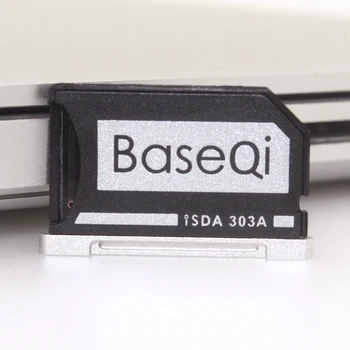 BaseQi MacBook 303A Aluminiu Stealth Conduce Micro SD/TF Card Adaptor SD Card Reader pentru MacBook Pro Retina 13 inch Imagine 2