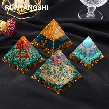 Naturale cristal de energie simbol Vindecare Chakra piramidă de Piatră de ornament punct de magie Proporția de energie de cristal bijuterie Imagine 2