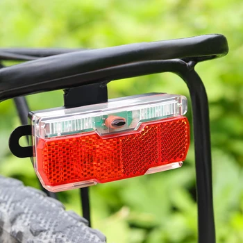 Bicicleta rosie din Spate Lumina de Utilizare 2 buc Baterii AAA Bike Rack Spate Purtător de Lumină Lampă Cu Bicicleta Reflector Ciclism Biciclete Lumini Imagine 2