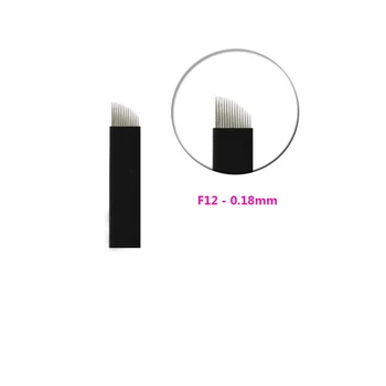 100buc Laminas Microblading 18U Lame de 0.18 mm Semi-permanente Machiaj Nano Tebori Ace Manual Pentru Sprancene Buze Broderie Pen Imagine 2