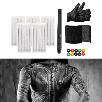 3D Mână Traistă Pen DIY de Mână Poke & Stick Tatuaj Kit pentru Tatuaj Artist (Negru) Imagine 2