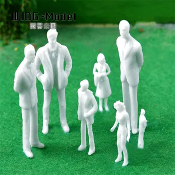 WJDG modelul N scale100 model in miniatura, alb cifre Arhitectural model la scară umană HO model plastic ABS popoare Imagine 2