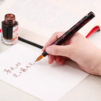 MAHJONG N8 Rășină Stilou cu Peniță EF 0,6 mm Stilou Sticlă Dip Pen Dual-folosi Stilou cu Cerneală de Scris Pictura Fountain Pen Stilou de Birou Imagine 2