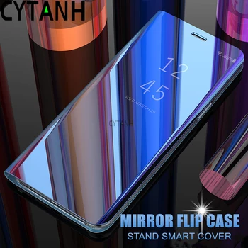 Smart Mirror View Caz Telefon din Piele Pentru Xiaomi Mi 10 Pro 10Pro Stand Flip Cover Pentru Mi Nota 10 Lite 10 Ultra Coajă de Protecție Imagine 2