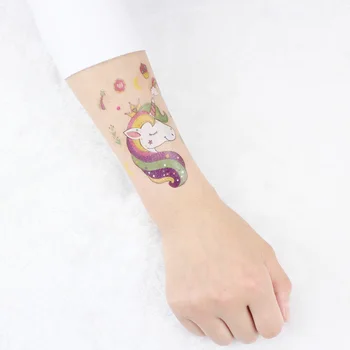 Rocooart Desene Animate Unicornul De Tatuaj Pentru Copil Drăguț Fals Taty Copii Tatouage Temporaire Body Art Impermeabil Tatuaj Temporar Autocolant Imagine 2