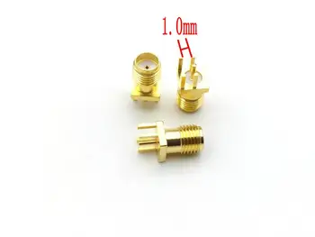 5pcs SMA female jack lipire PCB clip 0.8 mm, 1.0 mm, 1.2 mm, 1.6 mm ge muntele RF conector adaptor Imagine 2