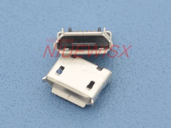 100buc Micro USB 5pin BAIE Conector de sex Feminin Pentru Telefonul Mobil Mini-USB de Încărcare Priză Gura Ondulat de Înaltă Calitate Imagine 2