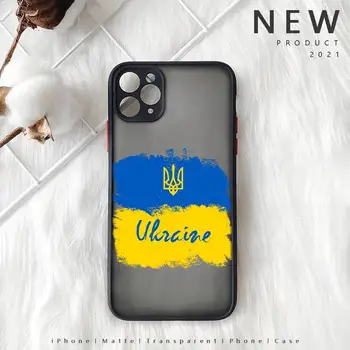 Ucraina pavilion Telefon Caz Pentru iphone 13 14 12 11 8 7 plus mini x xs xr pro max mat transparent ucrainean acoperi Imagine 2