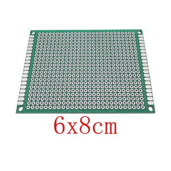 1buc Dublă față-Verso PCB Prototip Universal Circuit Imprimat PCB Bord Protoboard pentru Arduino DIY Lipit 2x8 3x7 4x6 5x7 6x8cm Imagine 2