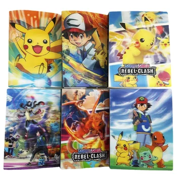 3D New Sosire Detectiv Pikachu Album 240Pcs Suport Carduri Pokemon Album de Colectie Carte de Top Încărcate Lista de Jucarii Cadou pentru Copii Imagine 2