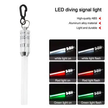 3 Culoare Subacvatice de siguranță semnal de lumină cu LED-uri Impermeabil fluorescente stick scufundări, lampă de semnal marcarea lanterna mereu pe/intermitent Imagine 2