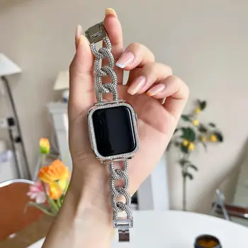 Curea de Metal pentru Apple Watch Band 44mm 42mm 40mm 38mm Brățară din Oțel Inoxidabil pentru iWatch SE 6 5 4 3 2 1 Serie Accesorii Imagine 2
