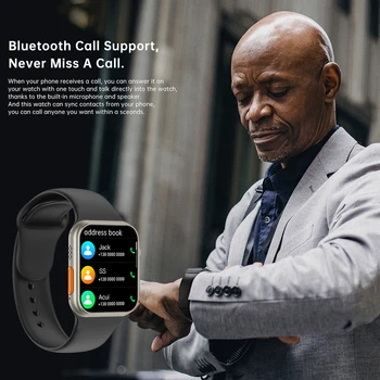 2022 cel mai Nou Ceas Inteligent Ultra 8 Bărbați Femei Smartwatch Bluetooth NFC Apeluri de Măsurare a Temperaturii de Încărcare Wireless Pentru Telefon Imagine 2