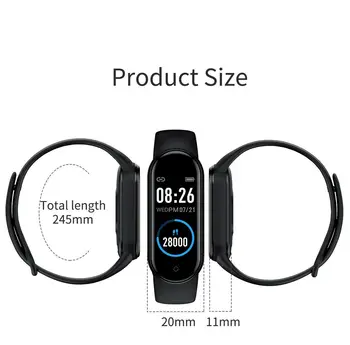 M5 ceas inteligent bărbați femei tensiunii arteriale monitorizarea ritmului cardiac trupa de fitness impermeabil sporturi brățării Inteligente Pentru Xiaomi PK M6 M7 Imagine 2