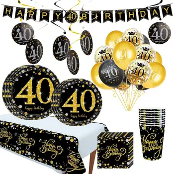 PATIMATE 40 de Ani Balon Ziua de naștere Fericit Ziua de naștere Partidul Decor 40 Ziua Balon Balon cu Heliu de 40 de ani Decor Imagine 2