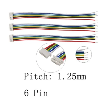 10buc Micro JST 1.25 mm Pas 2 Pin 3 Pin 4 Pin 5 Pin 6 Pin 7 Pin 8 Pin 10 Pin Singur Conector cu Cabluri din Sârmă de 100mm Imagine 2