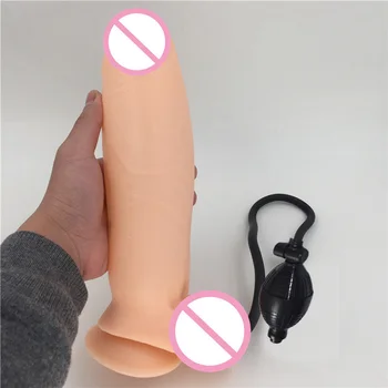 Prada de Silicon Gonflabil Vibrator Ponderat Butt Plug Pompa Începători Jucărie Sexuală pentru Femei de a Explora Fundul vaginului Juca Stimula Orgasmic Imagine 2