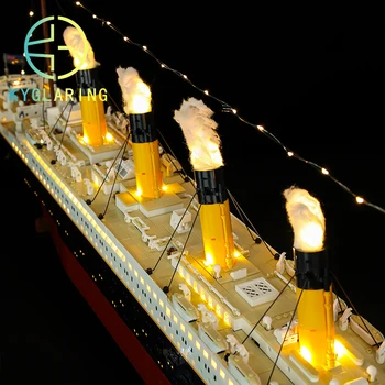 LED Light Set De Creatie 10294 Titanic Royal Vas de Croaziera Film Clasic Model de Navă Cifrele de Colectie Cărămizi Fără Bloc Imagine 2