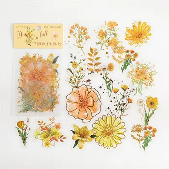 Colorate Manual De Aur Contur Jurnal De Mână Pictura Flori Material Decor Gospodării Autocolante Jurnalul Accesorii Imagine 2