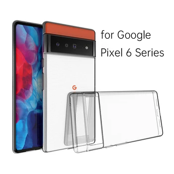 Caz de telefon pentru Google Pixel 6 Pro Pixel6 6pro 5G 2021 Capa Subțire de Înaltă Calitate Moale Transparent Camera de Protecție Capacul din Spate Funda Imagine 2
