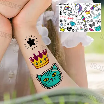 Minunat Rachete Tatuaje Temporare Pentru Copii Băieți Față, Pe Gât, Pe Mâini Fata De Fiica, Fiul Black Diamond Autocolant Tatuaj Fals Drăguț Brațul Tatoo Imagine 2