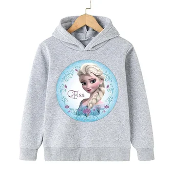 1-16 Ani Copii Fete Haine de Brand Printesa Anna Elsa pentru Copii Congelate Hanorace Copii Mâneci Lungi Tricou Haine pentru Copii Imagine 2