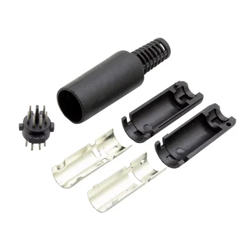 3pcs Mini 3/4/5/6/7/8/9Pins Din Male Plug Cu Mâner de Plastic Adaptor de Lipit Cabluri DIY Conector Imagine 2