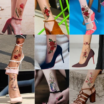 12Pcs/Lot Tatuaj Temporar Autocolante Fata Impermeabil Fals Mic Autocolant Tatuaj Fluture Mâna cu Degetul Drăguț Tatuaje Pe Corp Fata Imagine 2