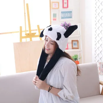 2021 Noua Moda de Înaltă Calitate de zi cu Zi Panda Ciupit de Ureche Pălărie de Pluș Airbag Ureche Pop-up de Dans Drăguț Jucărie Beanie Palarie Cadou de Ziua de nastere Imagine 2