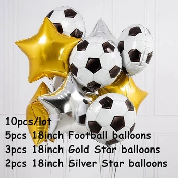 1set Petrecere de Fotbal Balon Arc Ghirlanda Kit Negru Balon Cu 16ft Benzi pentru Fotbal Partidul Decor Aer Gobos Jucarii Copii Minge Imagine 2