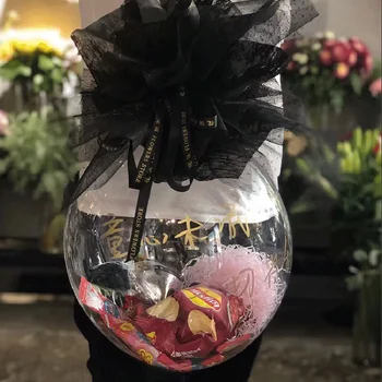 Gât larg Bobo Balon 20cm de Crăciun, Baloane Umplutura Gustare Bomboane Flori Buchet de Mireasa Transparent din PVC Clar Mingea Imagine 2