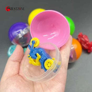 50Pcs 1.97 Inch 50MM Plastic PP PS Capsulă Jucarie Minge Cu Surpriza din Plastic Drăguț Trage Înapoi Mașina Jucării Pentru automatele de Băieți Fete Imagine 2