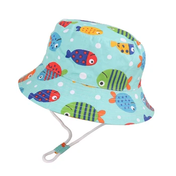 Primavara-Vara Baby Bucket Hat Pentru Copii Desene Animate Animale Pescar Capac Băieți Fete Din Bumbac Respirabil Toamnă În Aer Liber, Pălării De Soare Imagine 2