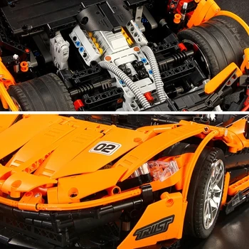Mucegai Regele 13090DS Modernizate High-Tech McLaren P1 Super Masina de Curse APP RC Model de Blocuri Eletric Putere Motor Jucării 42115 Imagine 2
