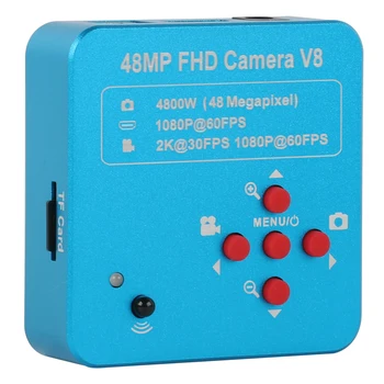 48MP 2K 1080P 60FPS HDMI USB Electronic Digital Video Camera Microscop 100X Zoom Lentilă C-Mount Pentru Telefon PCB Lipit de Reparare Imagine 2