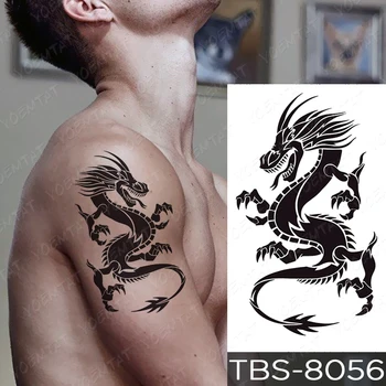 Sexy Impermeabil Tatuaj Temporar Autocolante Dragonul Lup Scorpion Totem Tribal Body Art Transfer Tatuaje False Bărbați Femei Flash Tatuaj Imagine 2