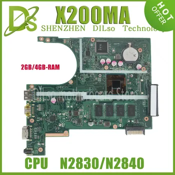 KEFU X200MA Placa de baza PENTRU ASUS F200MA F200M X200M D200M Laptop Placa de baza Cu N2815 N2840 N3540 N35302G/4GB RAM LVDS EDP Imagine 2