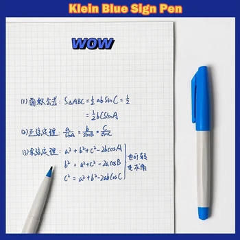 1buc Klein Semn Albastru Stilou 1mm Unic de Nori de Culoare Marker Loc de Linie pentru Scris cu Semnătură de Desen, Pictura Evidenția Școală A7045 Imagine 2
