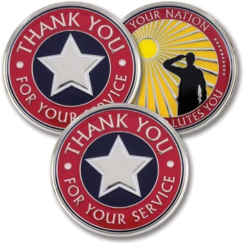 Veteranii Moneda Mulțumesc pentru Serviciul Dvs. de Mare pentru Armata, Marina, Air Force, Marines, Garda de Coasta, sau Spațiu Vigoare Cadou Imagine 2